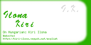 ilona kiri business card